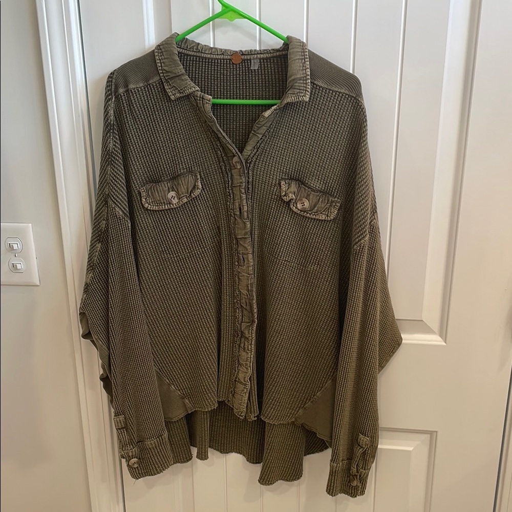 free people oversized button up / flannel